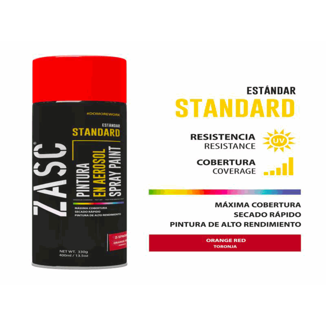 ZASC Standard Spray Paint Orange Red 400ml