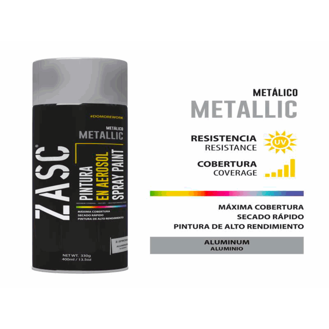 ZASC Metallic Spray Paint Aluminum 400ml