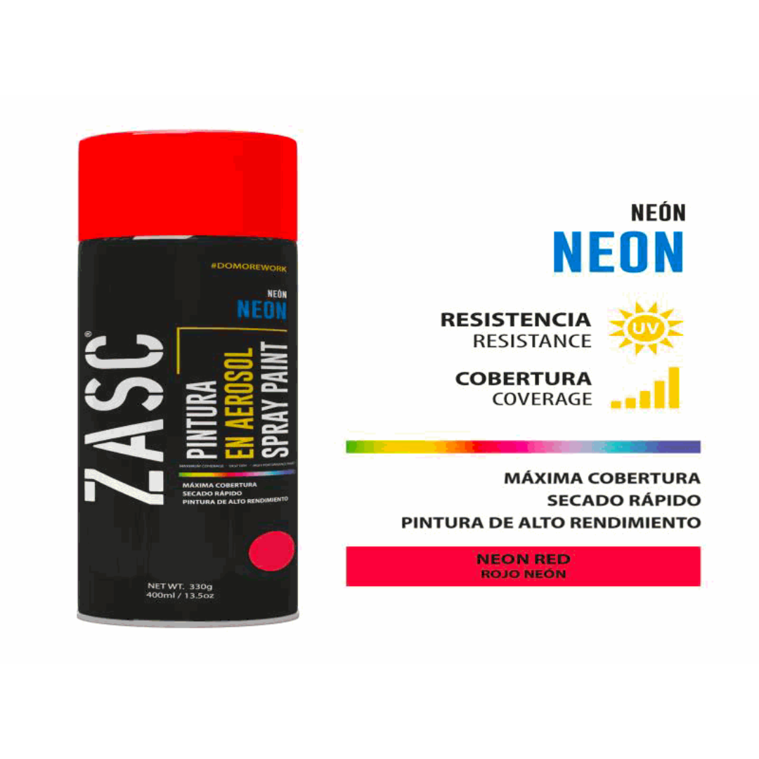 ZASC Neon Spray Paint Neon Red 400ml