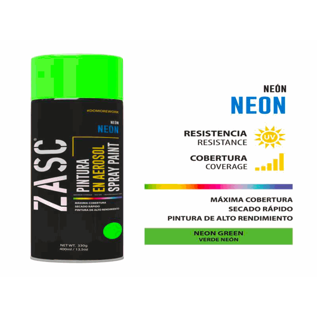 ZASC Neon Spray Paint Neon Green 400ml