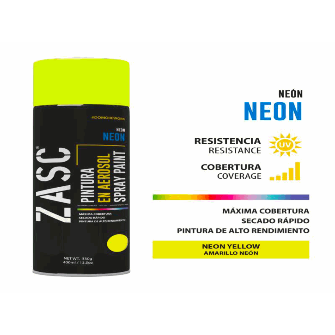 ZASC Neon Spray Paint Neon Yellow 400ml