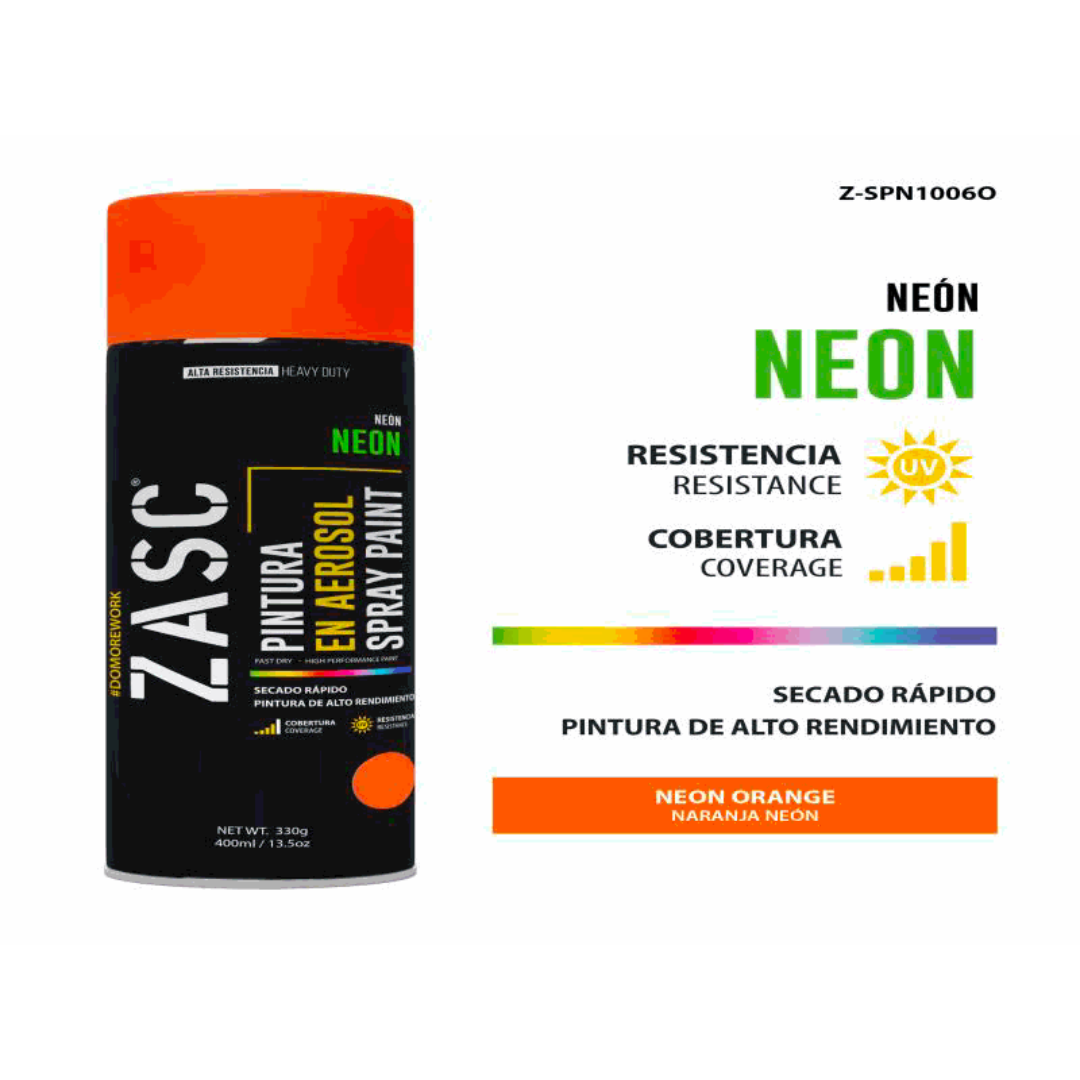ZASC Neon Spray Paint Neon Orange 400ml