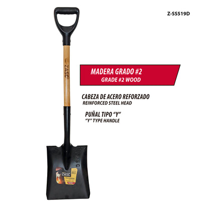 Square Shovel “Y” Grip ZASC / Z-SS519D