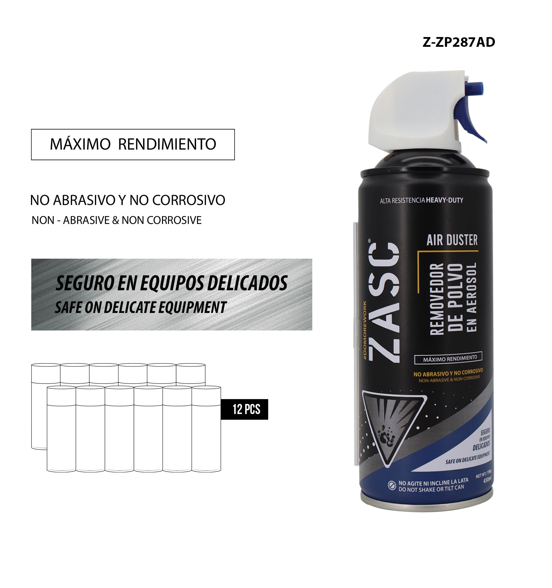 Removedor Polvo Aerosol 450ML ZASC / Z-ZP287AD