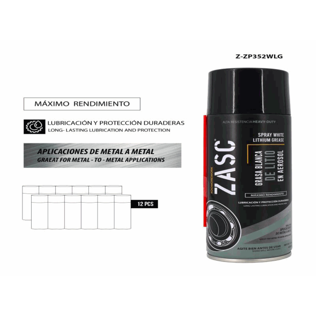 ZASC White Lithium Grease Spray 400ml