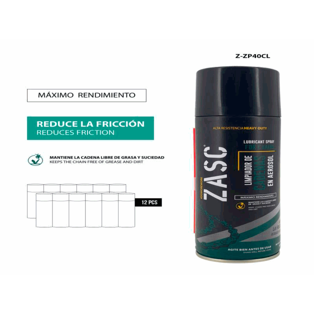 ZASC Heavy-Duty Lubricant Spray 400ml, 12-Pack