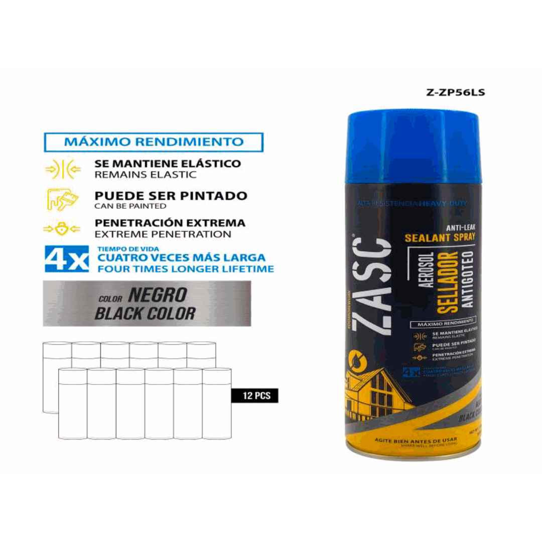ZASC Anti-Leak Sealant Spray Black 500ml