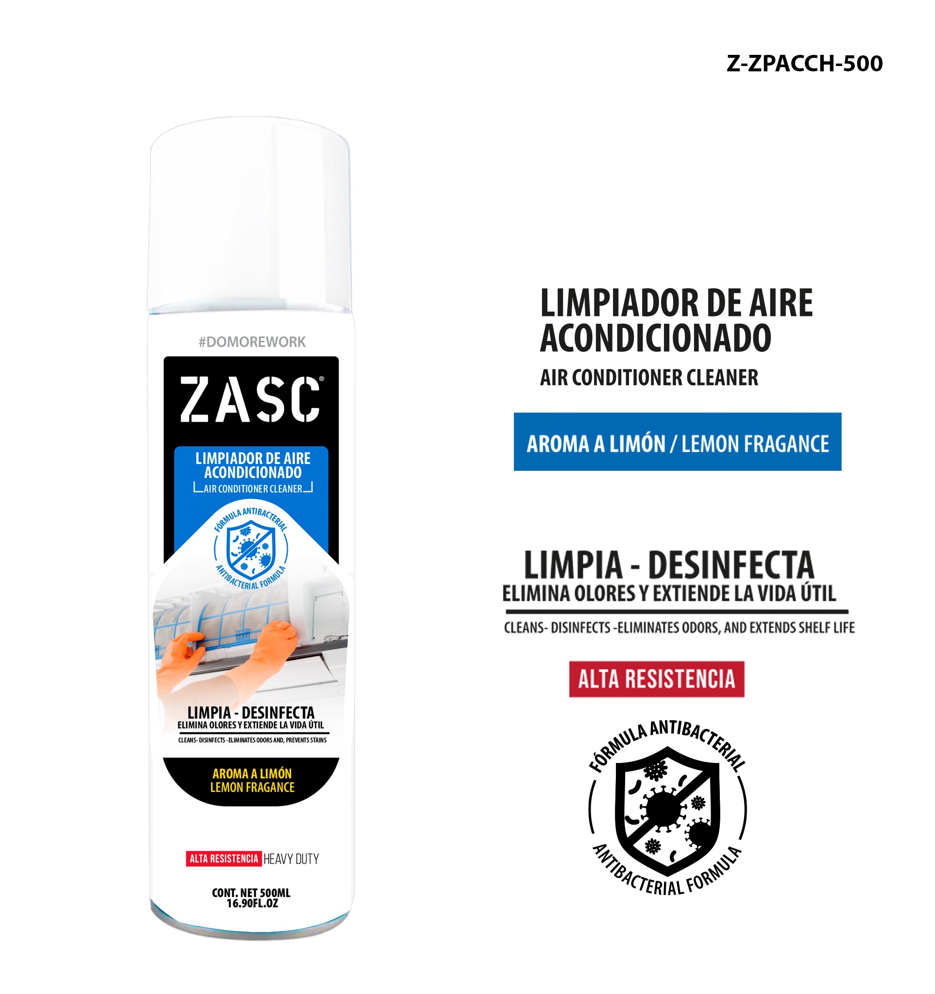 Limpiador Aire Acondicionado 500ML ZASC / Z-ZPACCH-500