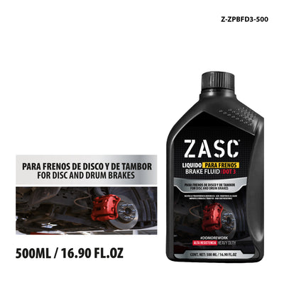 Líquido Frenos DOT3 500ML ZASC / Z-ZPBFD3-500
